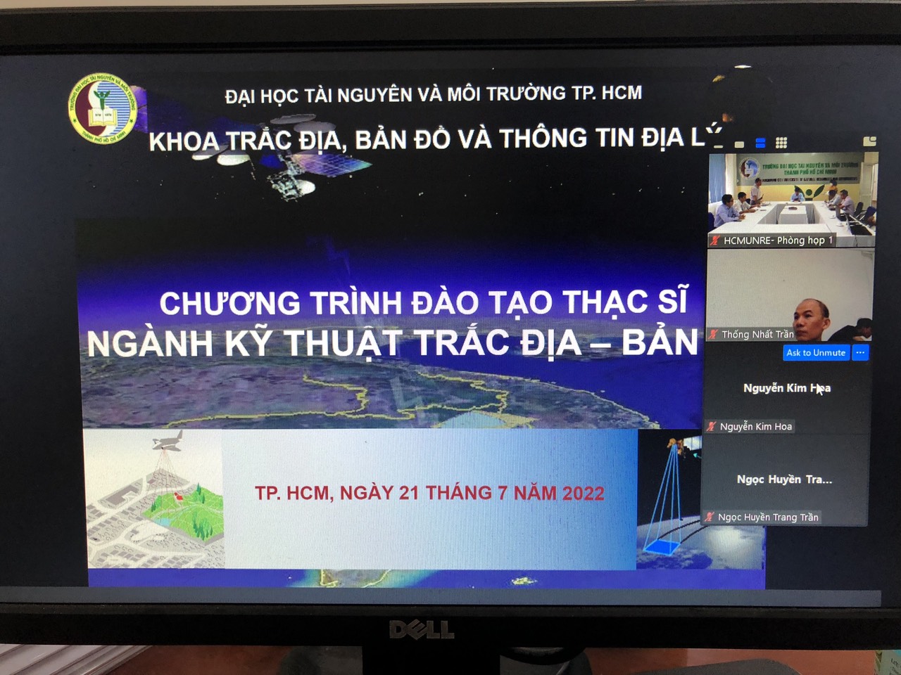 Họp thẩm định cấp Trường chương trình đào tạo thạc sĩ ngành Kỹ thuật Trắc địa Bản đồ 
